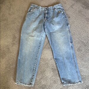 Wolverine Blue Denim Carpenter Style Denim Jeans. Medium Wash. Size 36 X 32.